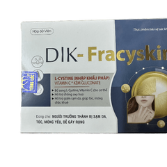 Viên Uống DIK – Fracyskin Hỗ Trợ Làm Đẹp Da, Tóc Móng Chắc Khỏe, Ngăn Ngừa Lão Hóa Da - Hộp 60 Viên